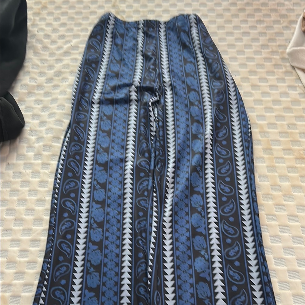 Blue Patterned Women's Skirt